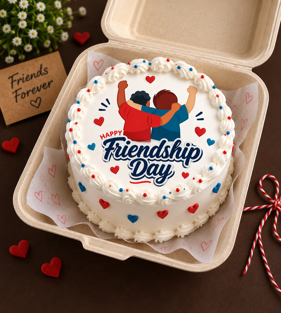 Happy Friendship Day Pineapple Bento Photo Cake