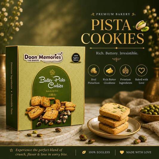 Premium Eggless Pista Cookies: A Nutty Delight