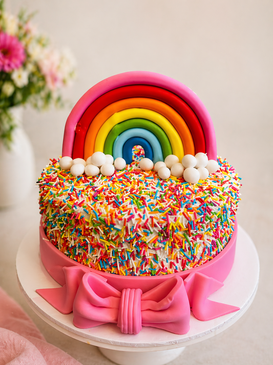 🌈 Rainbow Sprinkle Delight Cake 🎀