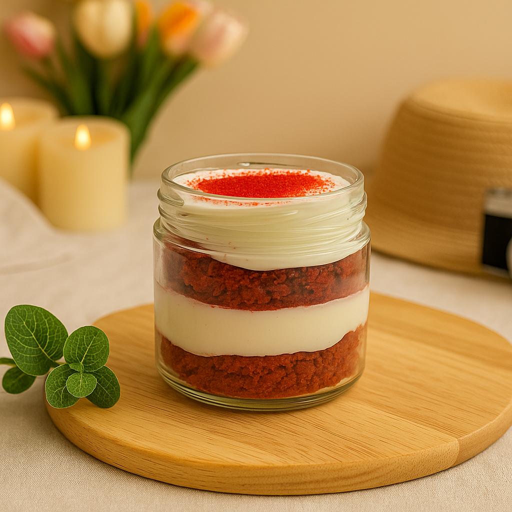 Red Velvet Romance Cake Jar