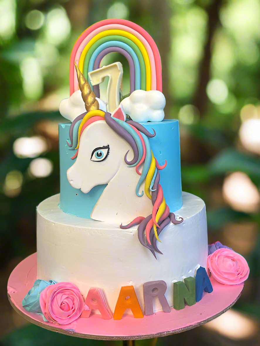 Rainbow Unicorn Cake