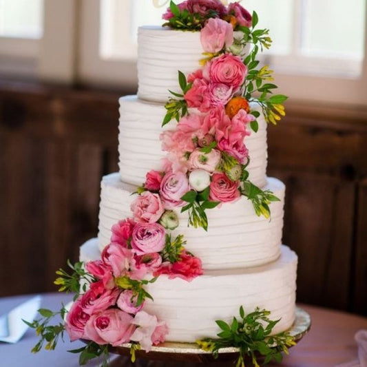 Wedding Cake Spiral Flowers