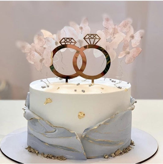 Ring Of Love Engagement Cake