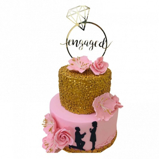 2 Tier Engagement Cake