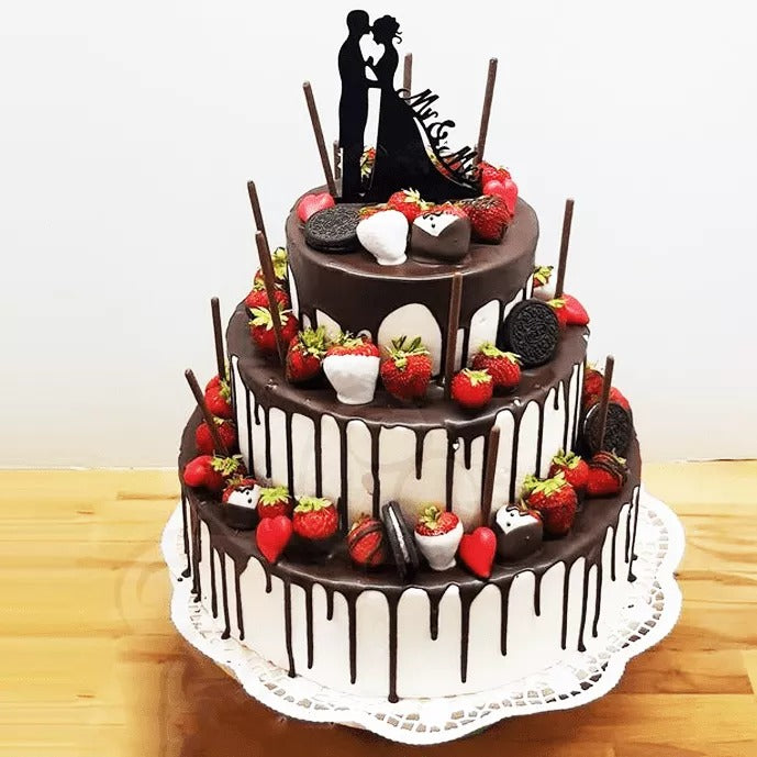 3 Tier Fruit Engagement Cake | Doon Memories