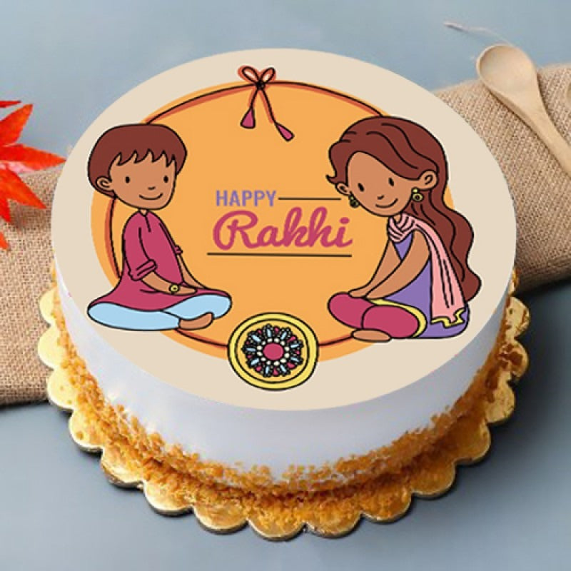 Happy Raksha Bandhan Cake