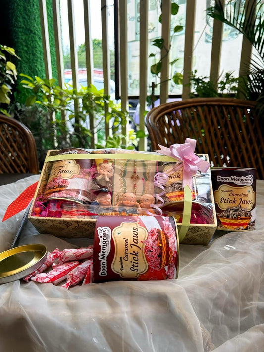 Premium Gifting Hamper with Doon Memories Stick Jaws