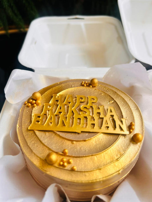 Golden Glow Mini Cake – Raksha Bandhan Special