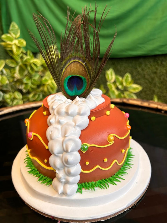 Janmashtami Special Peacock Feather Cake