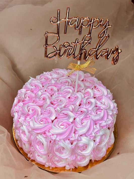 Dreamy Pink Rosette Cake