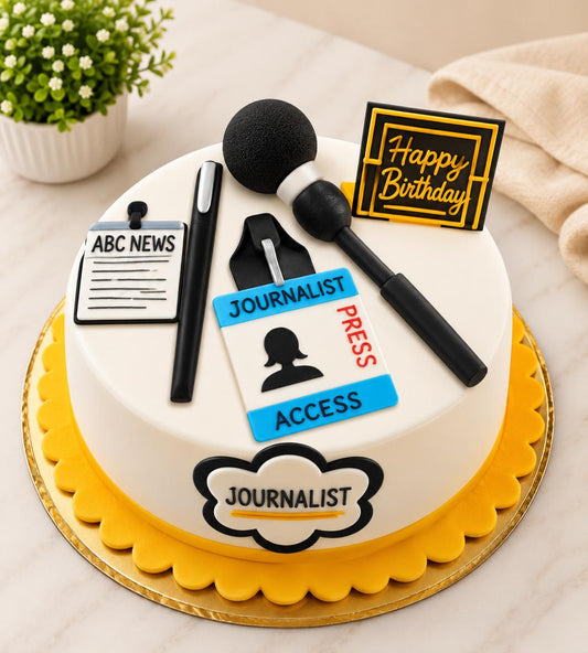 Journalist Customized Theme Cake