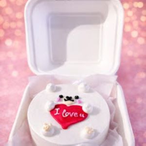 I Love You Teddy Bento Cake