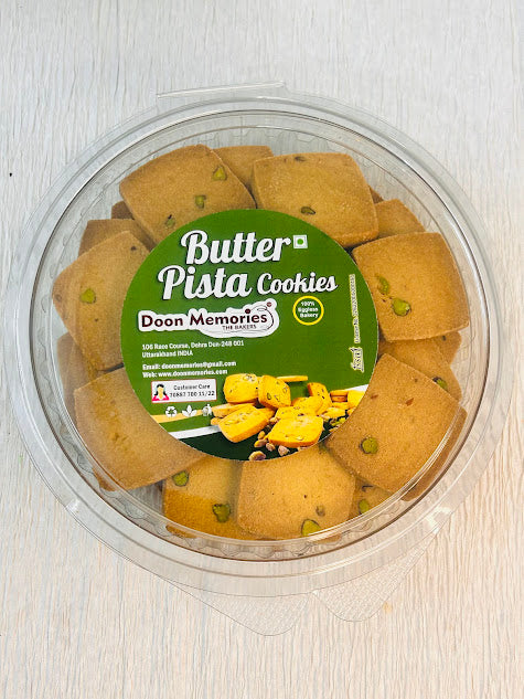 Premium Eggless Butter Pista Cookies | Doon Memories