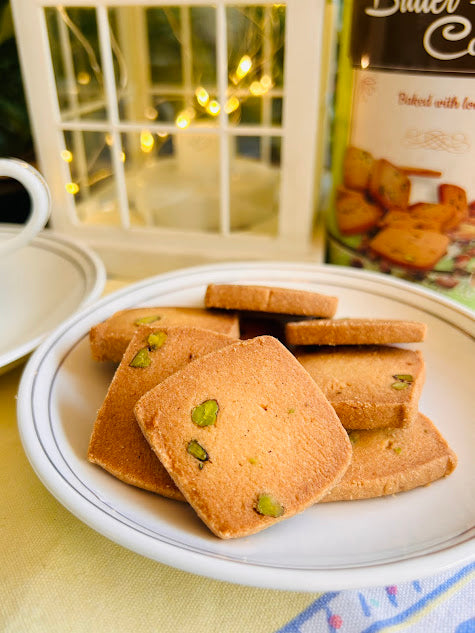 Premium Eggless Pista Cookies: A Nutty Delight