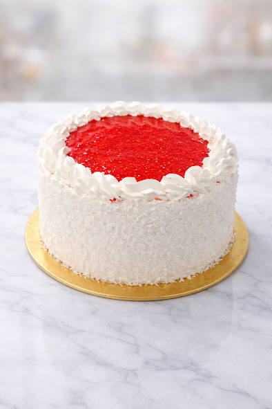 Strawberry Snow Delight Cake