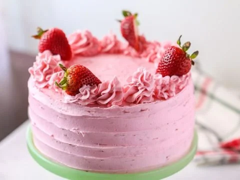 Strawberry Cake - Doon Memories The Baker
